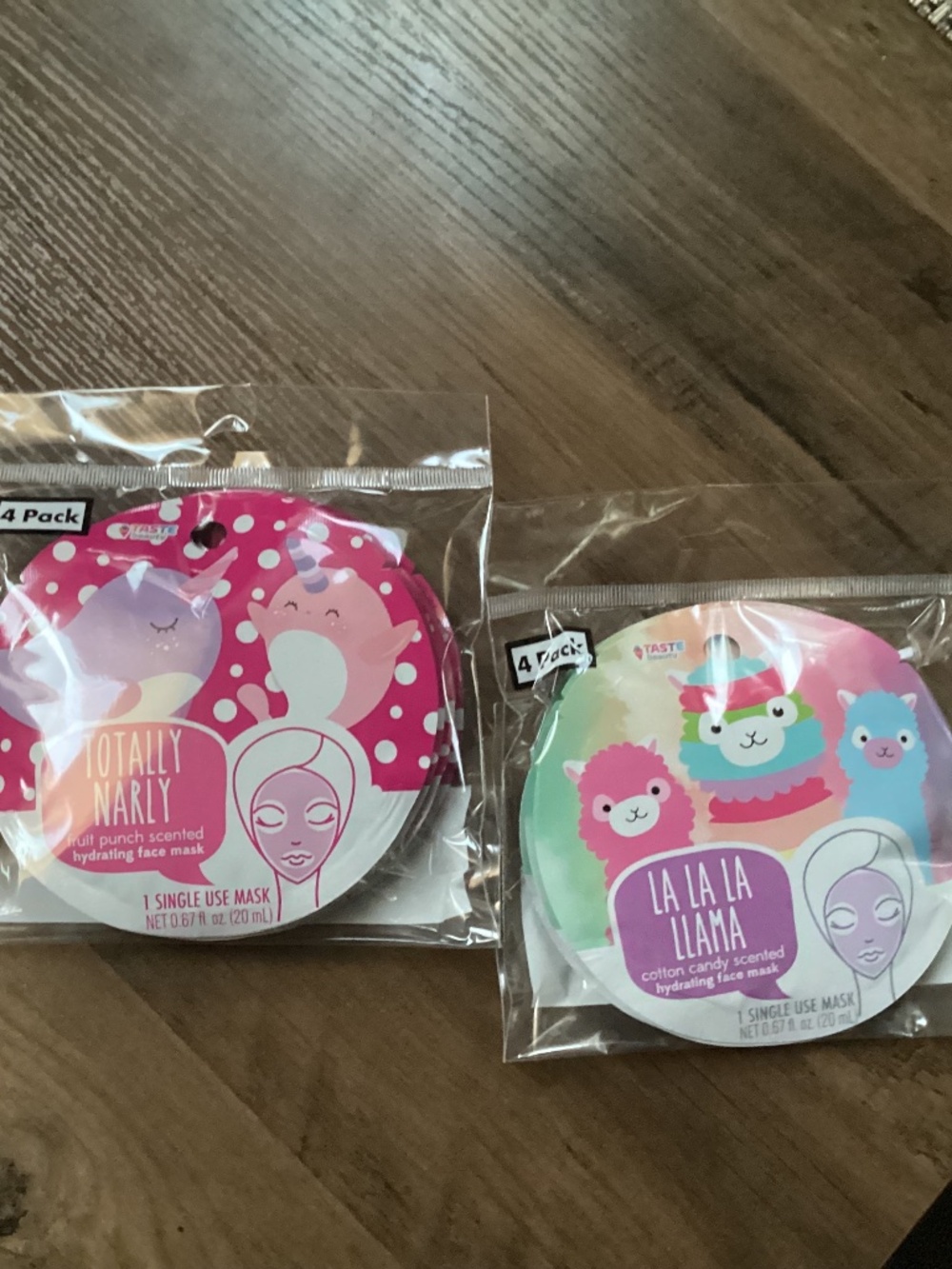 Taste Beauty Scented Masks Bundle New 20 ml each mask  2 packs=8 masks total